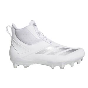 adidas Men's 16 adizero Chaos Mid Lineman Football Cleats in White/Silver